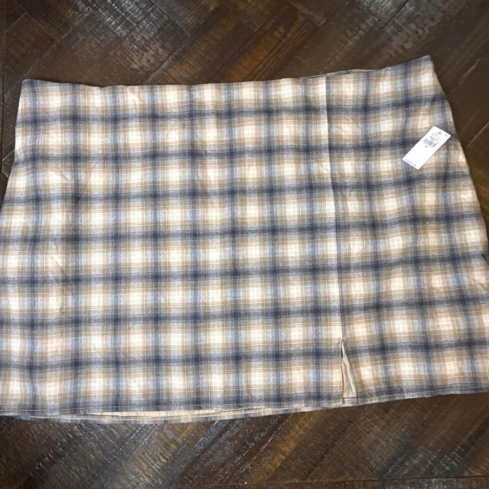 Old Navy 3X Plaid Mini Skirt NWT Academia Preppy